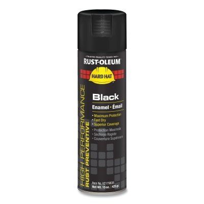 High Performance V2100 System Enamel Aerosol, 15 oz Can, Black, Gloss Pack of 6