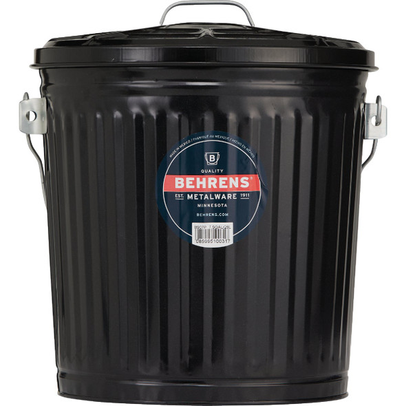 Behrens 7.5 Gal. Black Galvanized Steel Ash Pail