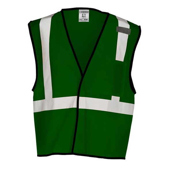 Kishigo High-Visibility Vest,Green,L/XL B123-L-XL