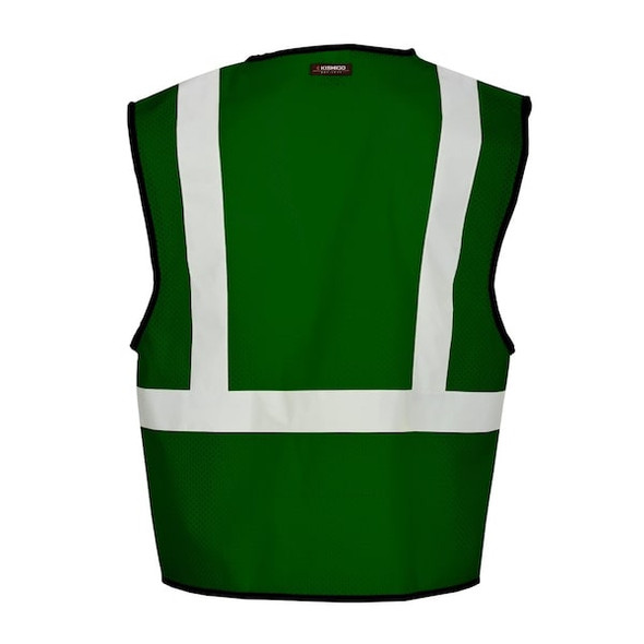Kishigo High-Visibility Vest,Green,L/XL B123-L-XL