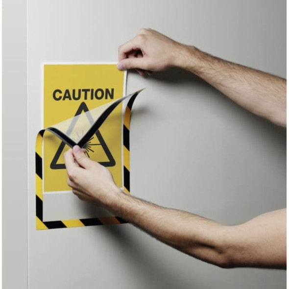 Manufacturer Varies Sign Holder,Black; Yellow,14.06" H,PK2 4772130