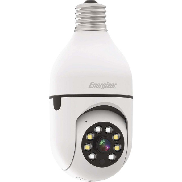 Energizer 1080P WiFi E26 Light Bulb Socket Security Camera EOP1-1002-WHT