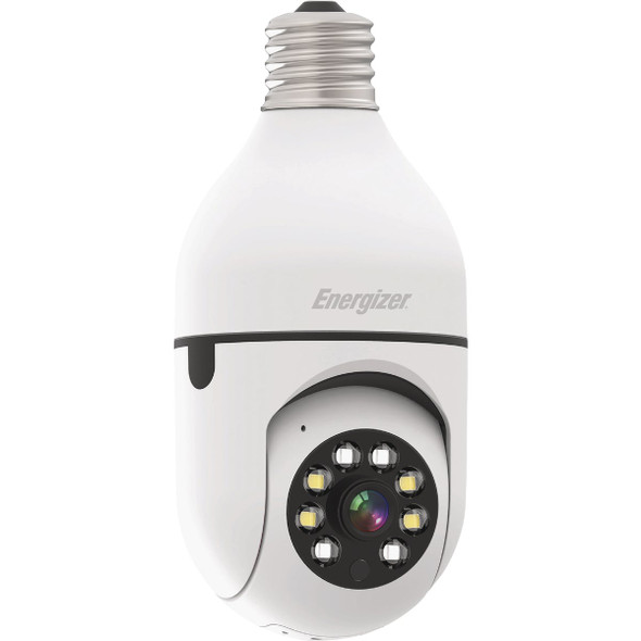 Energizer 1080P WiFi E26 Light Bulb Socket Security Camera EOP1-1002-WHT