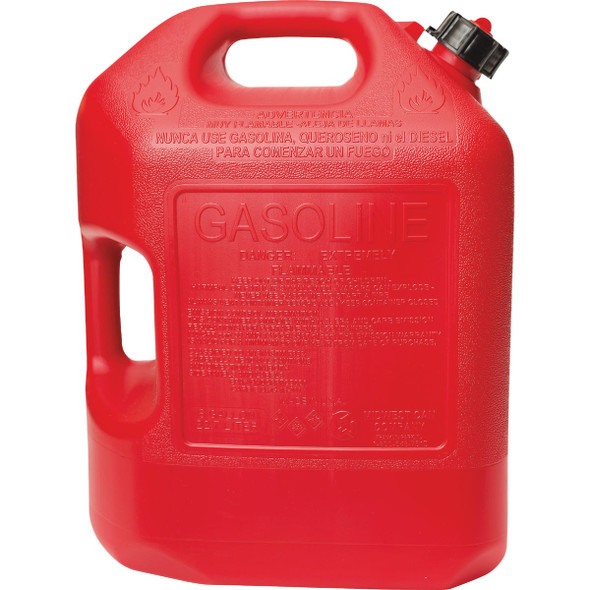 Midwest Can 6 Gal. Plastic Auto Shut Off Gasoline Fuel Can, Red
