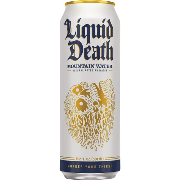 Liquid Death 19.2 Oz. 100% Mountain Water 1700076 Pack of 12