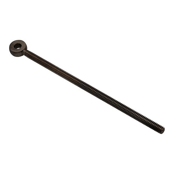 Fixed Rod End, Stainless Steel, Black Oxide, 1/4"-20 Thrd Sz, 5 5/8 in Thrd Lg