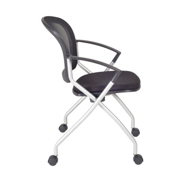 Kobe 60 x 24 in. Mobile T-Base Training Table- Grey, 2 Cadence Nesting Chairs  MKTRCC6024GY23BK