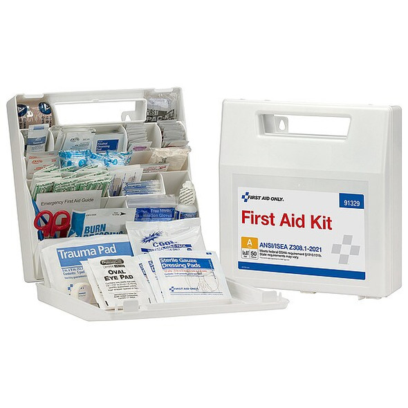 First Aid Kit and Housing, Plastic 184 Components, 50 People Served