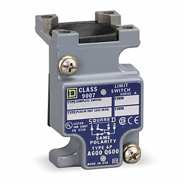 Telemecanique Sensors CompctLimitSwtchBody,PlugIn,Zinc,1NO/1NC 9007CO52