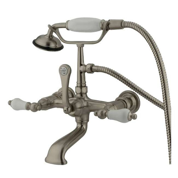 Wall-Mount Clawfoot Tub Faucet, Brushed Nickel, Tub Wall Mount