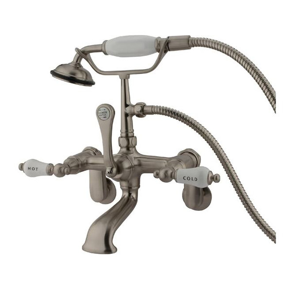 Wall-Mount Clawfoot Tub Faucet, Brushed Nickel, Tub Wall Mount