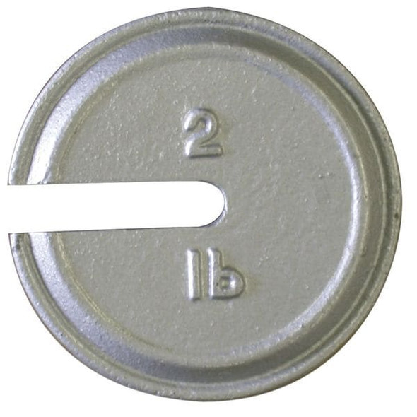 Rice Lake Weighing Systems Calibration Weight,Cast Iron,2lb,Slotted 12848TR