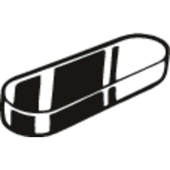 Undersized Key Stock, C45K Steel, Plain, 25 mm L, 5 mm W, 5 mm H, 50 PK