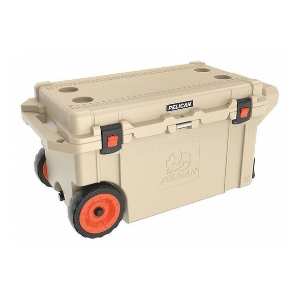 Pelican Marine Chest Cooler,With Wheels,76.0 qt. 80QW-2-TAN