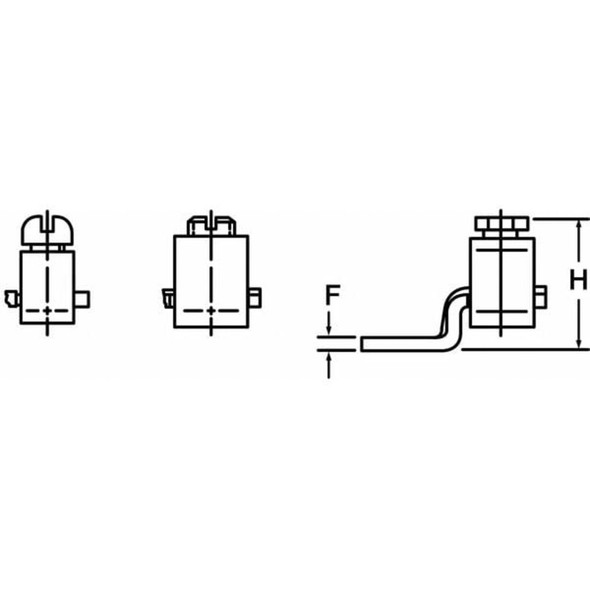 Mechanical Lug, 10 AWG Max, 1 Conductor, 1 Hole, 5-32 in Stud, Copper  BTC1014