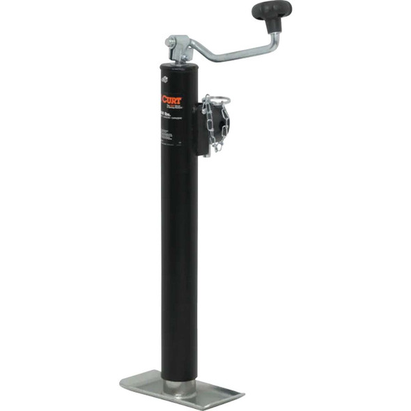 Curt 2000 Lb. Pipe-Mount Swivel Jack With Top Handle, 15 In. Travel 28322