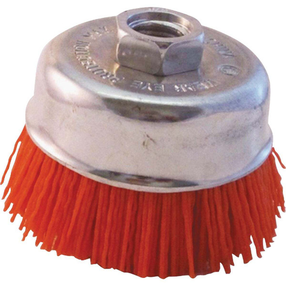 Dico Nyalox 3 In. Medium Orange Angle Grinder Cup Brush 7200006