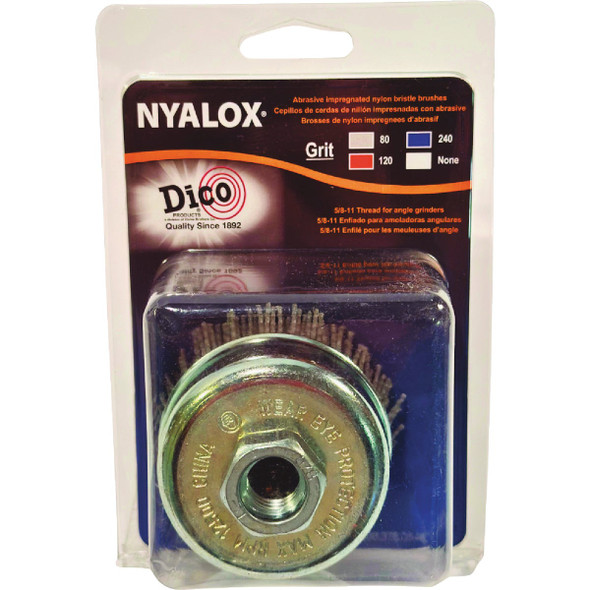Dico Nyalox 3 In. Coarse Gray Angle Grinder Cup Brush 7200004 310517