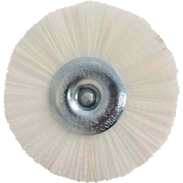 Dico Nyalox 4 In. White Nylon Non-Abrasive Drill-Mounted Brush 7200081