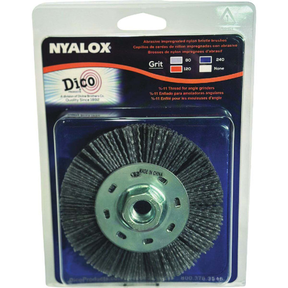 Dico Nyalox 4-1/2 In. Coarse Gray Angle Grinder Wheel Brush 7200075