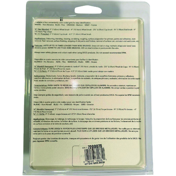 Dico Nyalox 4-1/2 In. Coarse Gray Angle Grinder Wheel Brush