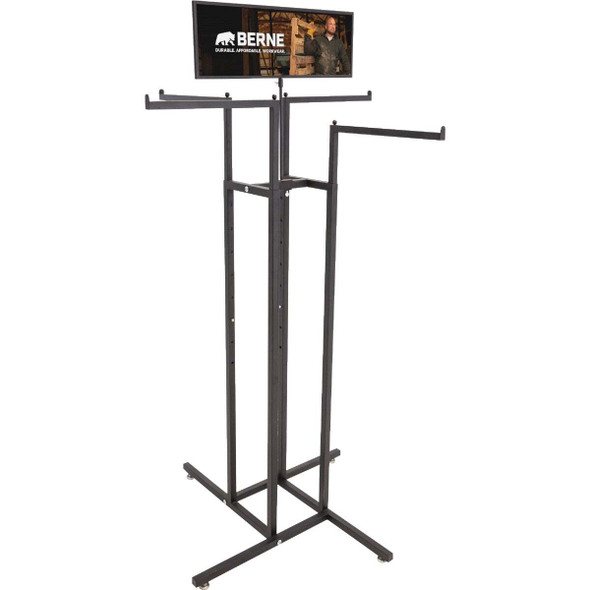 Berne Apparel 4-Way Garment Display Rack FIX-4WY-18