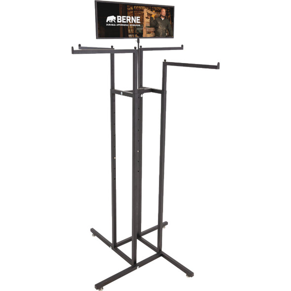 Berne Apparel 4-Way Garment Display Rack FIX-4WY-18