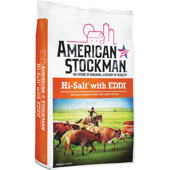 American Stockman Hi-Salt with EDDI 50 Lb. Trace Mineral Salt 768491