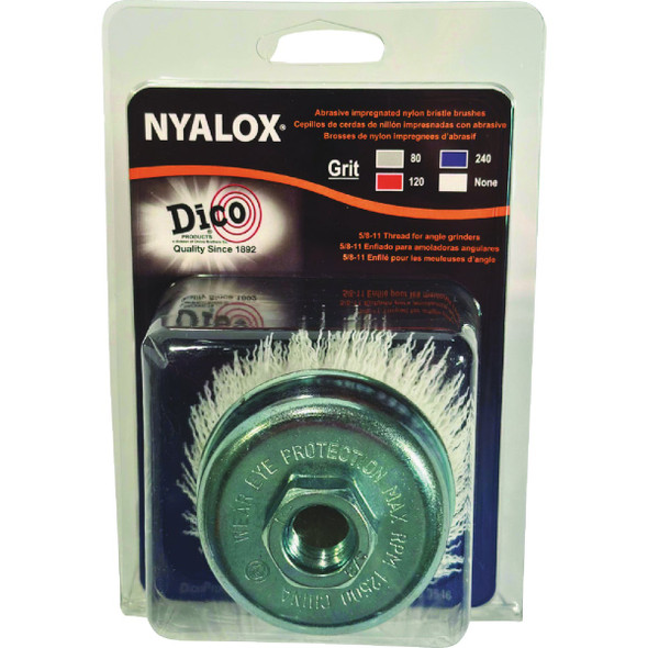 Dico Nyalox 3 In. No Grit White Angle Grinder Cup Brush 7200089 343028