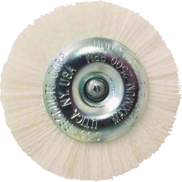 Dico Nyalox 3 In. White Nylon Non-Abrasive Drill-Mounted Brush 7200091
