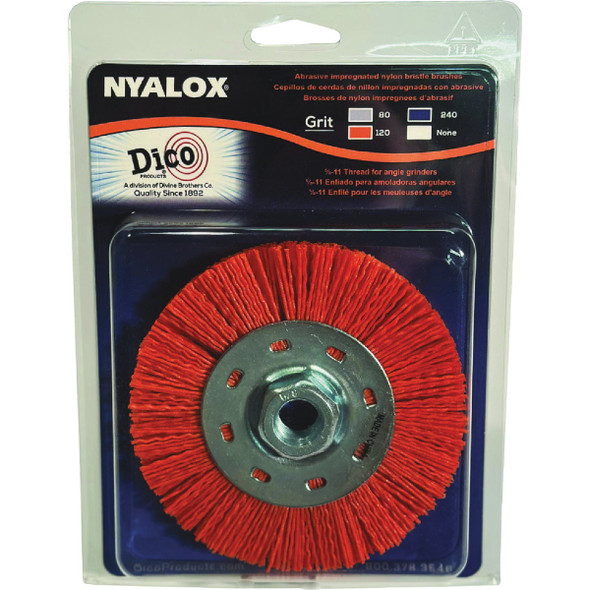 Dico Nyalox 4-1-2 In. Medium Orange Angle Grinder Wheel Brush 7200077 383949