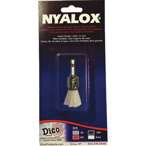 Dico Nyalox 3-4 In. White Nylon Non-Abrasive Drill-Mounted Brush 7200085 319310