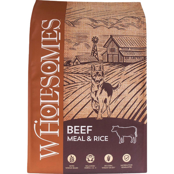 Wholesomes 40 Lb. Beef Meal/Rice Dry Dog Food 348105