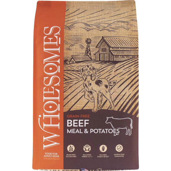 Wholesomes Grain-Free 35 Lb. Beef Meal & Potato Formula Dry Dog Food 348097