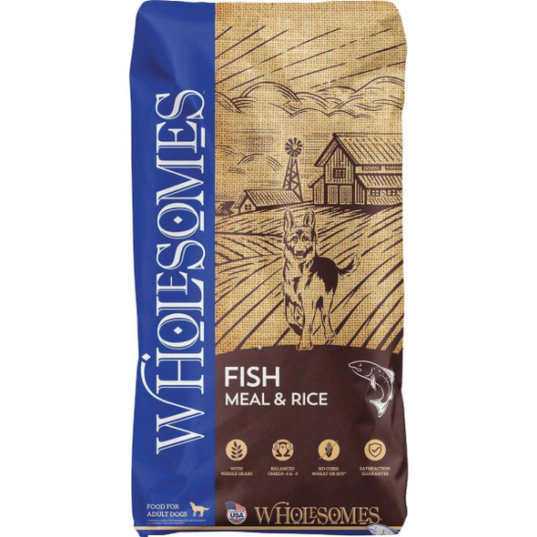 Wholesomes 40 Lb. Fish Meal/Rice Dry Dog Food 348381
