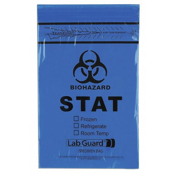 Medegen Medical Products Transfer Bag,9in L,6 in W,BL,PK1000 4002 Medegen Medical Products Transfer Bag,9in L,6 in W,BL,PK1000 4002