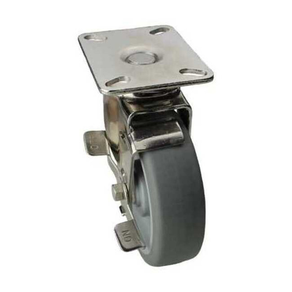 Swivel NSF-Listed Plate Cstr w/Brke,NSF-Listed Plate Type A