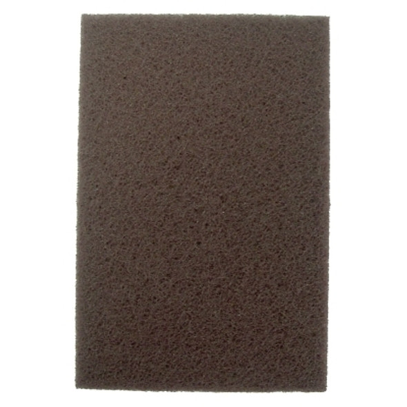 Non-Woven Hand Pad, 9 in x 6 in, Brown, Aluminum Oxide, Brown, Heavy-Duty Pack of 40 Non-Woven Hand Pad, 9 in x 6 in, Brown, Aluminum Oxide, Brown, Heavy-Duty Pack of 40