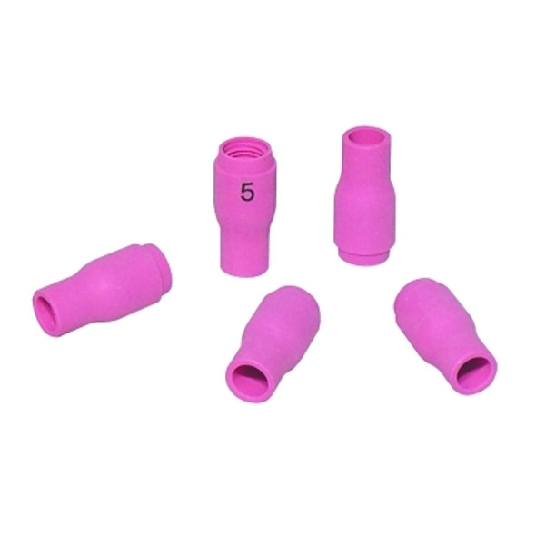 Alumina Nozzle TIG Cup, 5/16 in, Size 5, For Torch 9, 20, 22, 24, 25, Standard Pack of 10