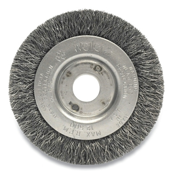 Narrow Face Crimped Wire Wheel, 3 in D, .0118 Stainless Steel Wire Pack of 2 Narrow Face Crimped Wire Wheel, 3 in D, .0118 Stainless Steel Wire Pack of 2