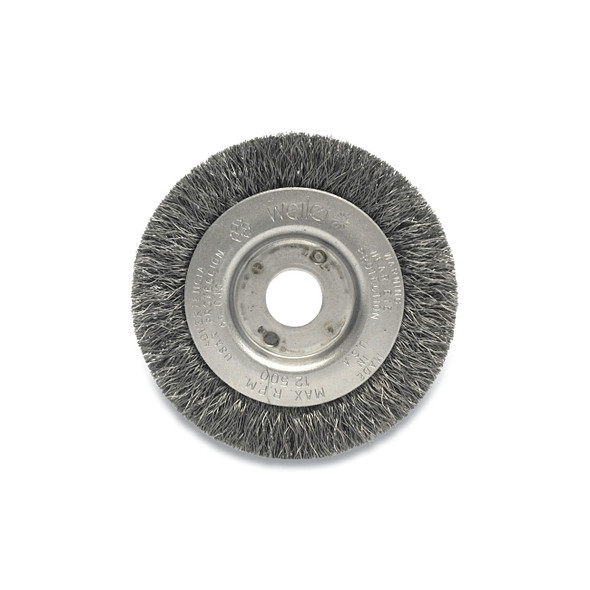 Narrow Face Crimped Wire Wheel, 3 in D, .0118 Stainless Steel Wire Pack of 2