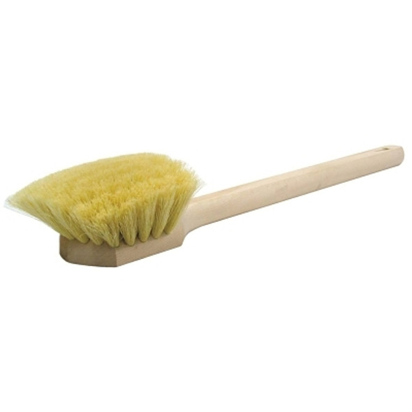 Wood Block Utility Scrub Brushes, 2 in Trim L, White Tampico, 20 In Handle Pack of 12