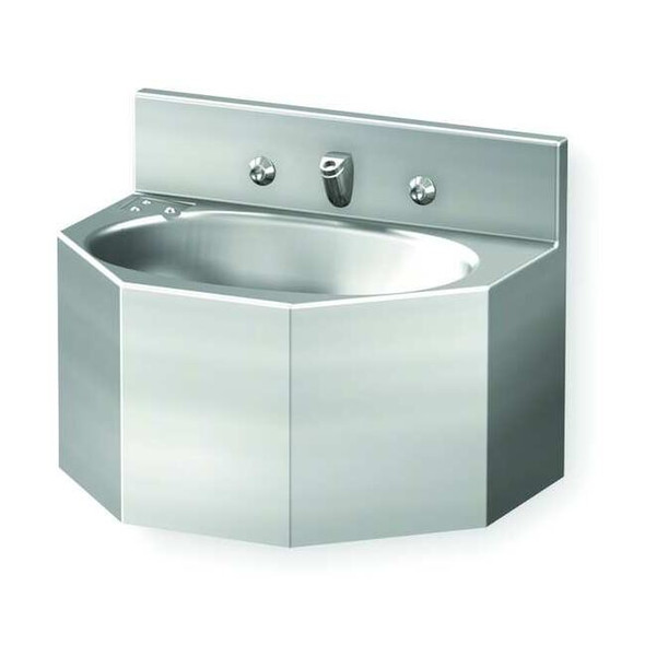 Acorn Controls Penal Bathroom Sink,Wall,12-1/2 In. W 1657-1-BP-04-M