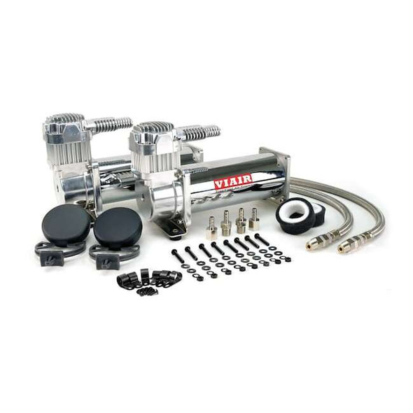 Viair Dual Chrome 444C High-Performance Value Pack (200 PSI, 444C/2) 44432