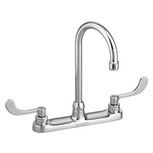 American Standard Straight Kitchen Faucet, Manual, 8" Mount, 3 Hole 6405170.002