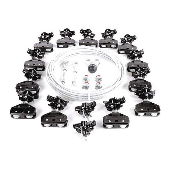 Dayton Festoon System Kit,1/4 In Rope,L 80 Ft 33N210