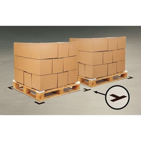 Mighty Line Floor Marking Tape, vinyl, Solid, Black, 2 in W., 55 mil Thickness, 100 PK BLKT