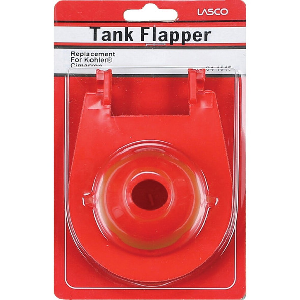 Lasco Kohler Cimarron 3-1-4 In. Red Rubber Toilet Flapper with Chain 04-1545 401939
