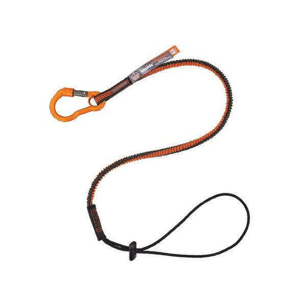 3104F(x) Standard Orange and Gray Tool Lanyard - Carabiner + Cinch Loop - 10lbs