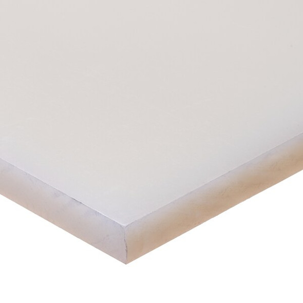 White Polypropylene Polypropylene Sheet 16" L x 16" W x 1/8" Thick